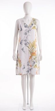 NEW GIGI MODA ninfa linen mini dress in white